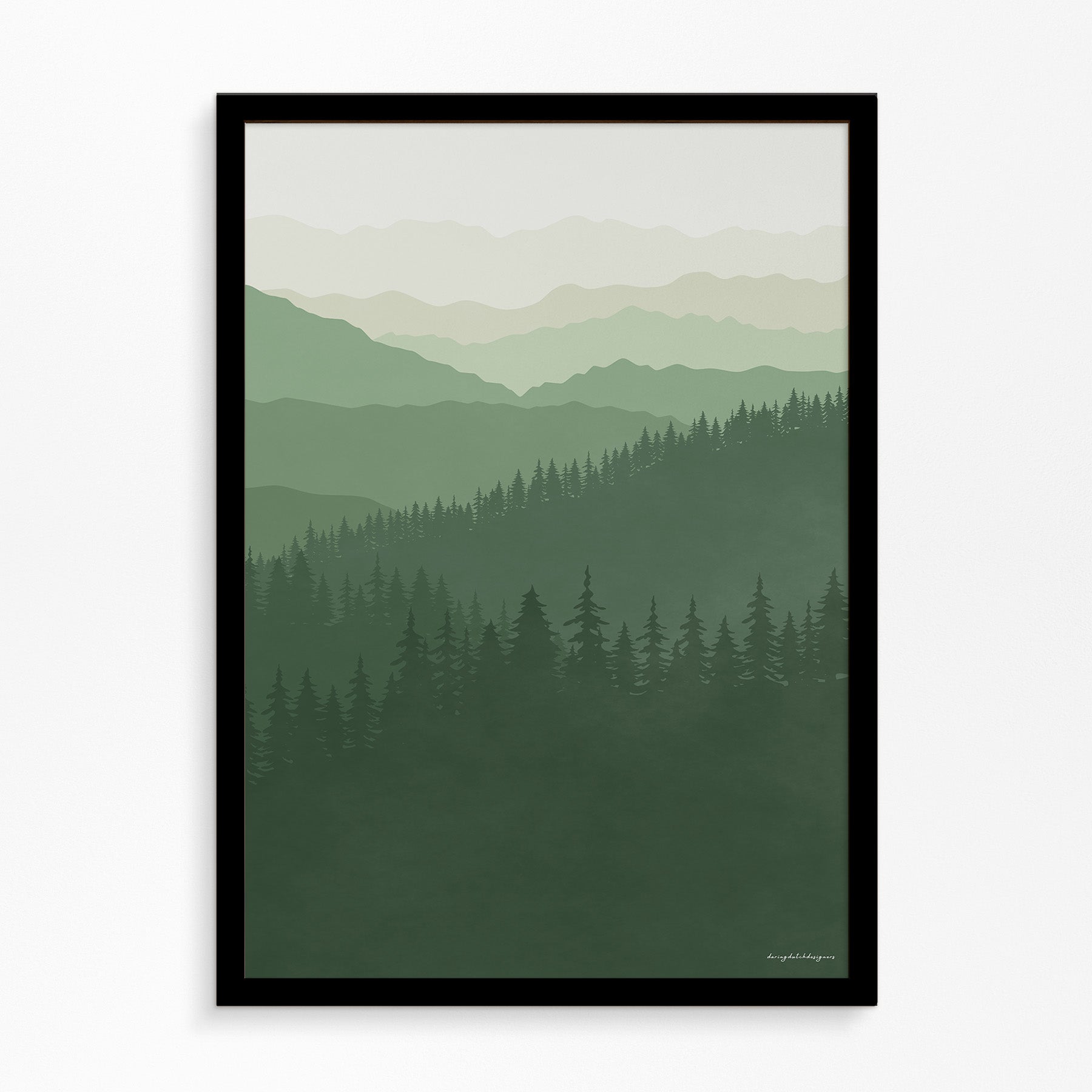Poster Dagdromen van Bergen: De Smoky Mountains voor Thuis