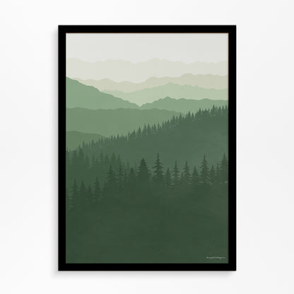 Poster Dagdromen van Bergen: De Smoky Mountains voor Thuis