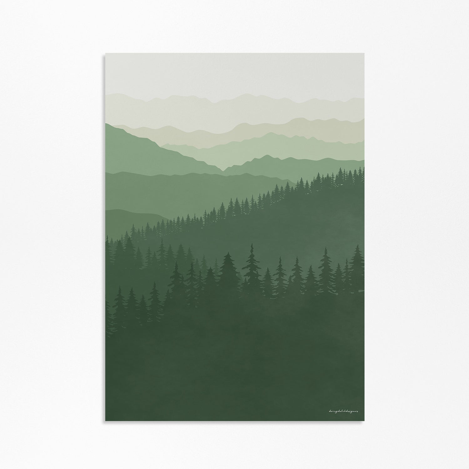 Poster Dagdromen van Bergen: De Smoky Mountains voor Thuis