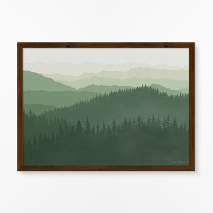 Poster Horizontaal: De Betovering van de Smoky Mountains, Voor Thuis