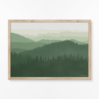 Poster Horizontaal: De Betovering van de Smoky Mountains, Voor Thuis