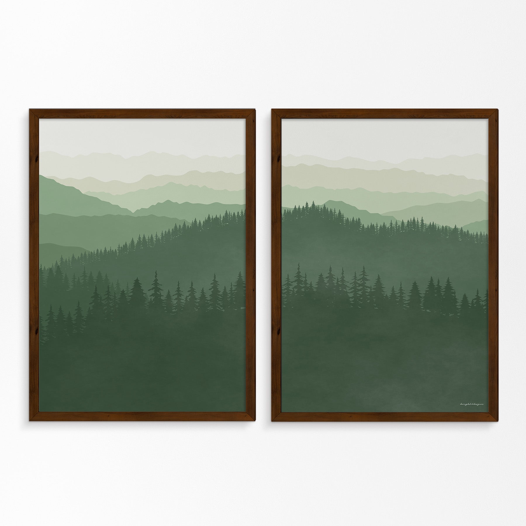 Mistige Bergen Tweeluik Poster – Smoky Mountains