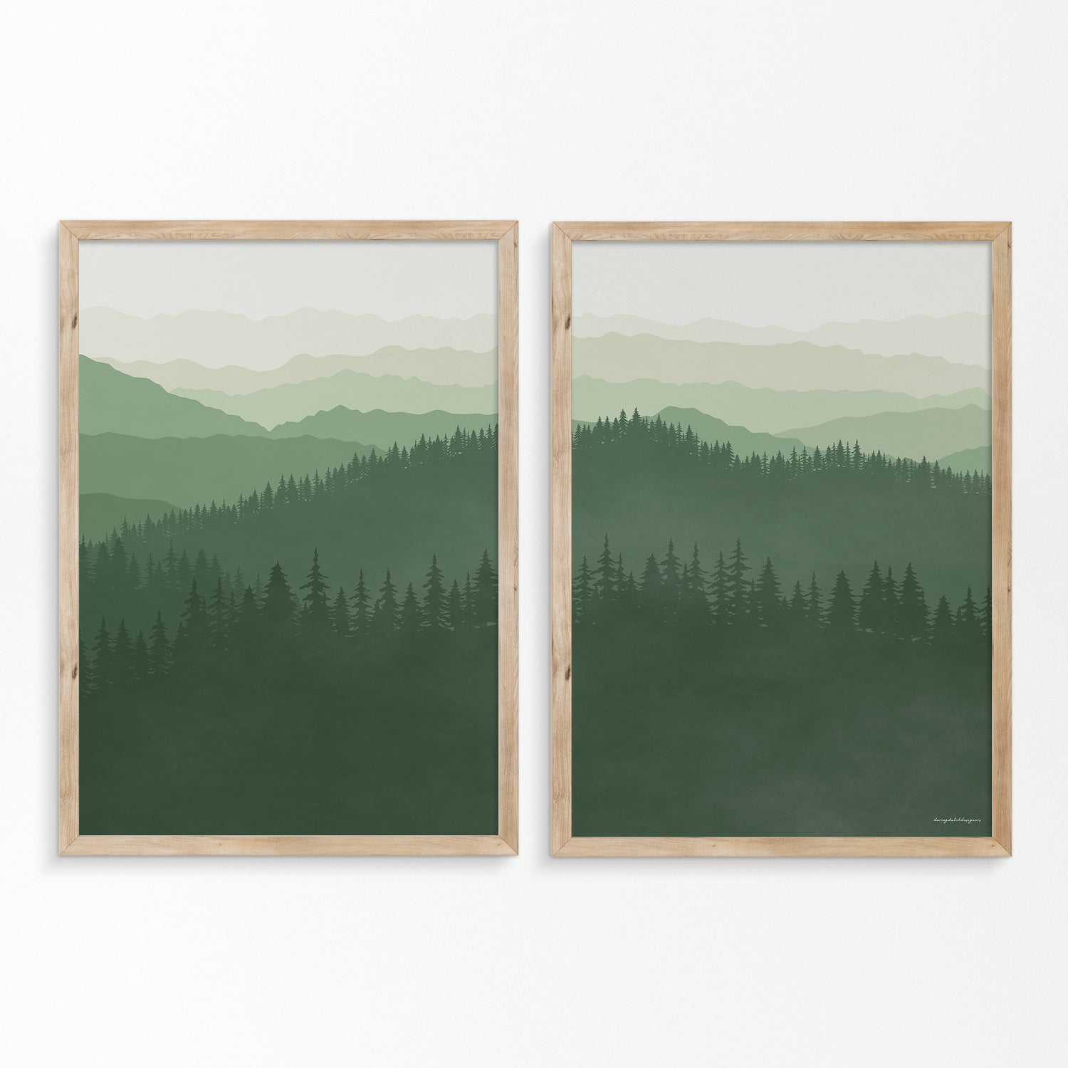 Mistige Bergen Tweeluik Poster – Smoky Mountains