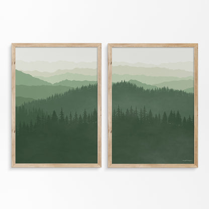 Mistige Bergen Tweeluik Poster – Smoky Mountains