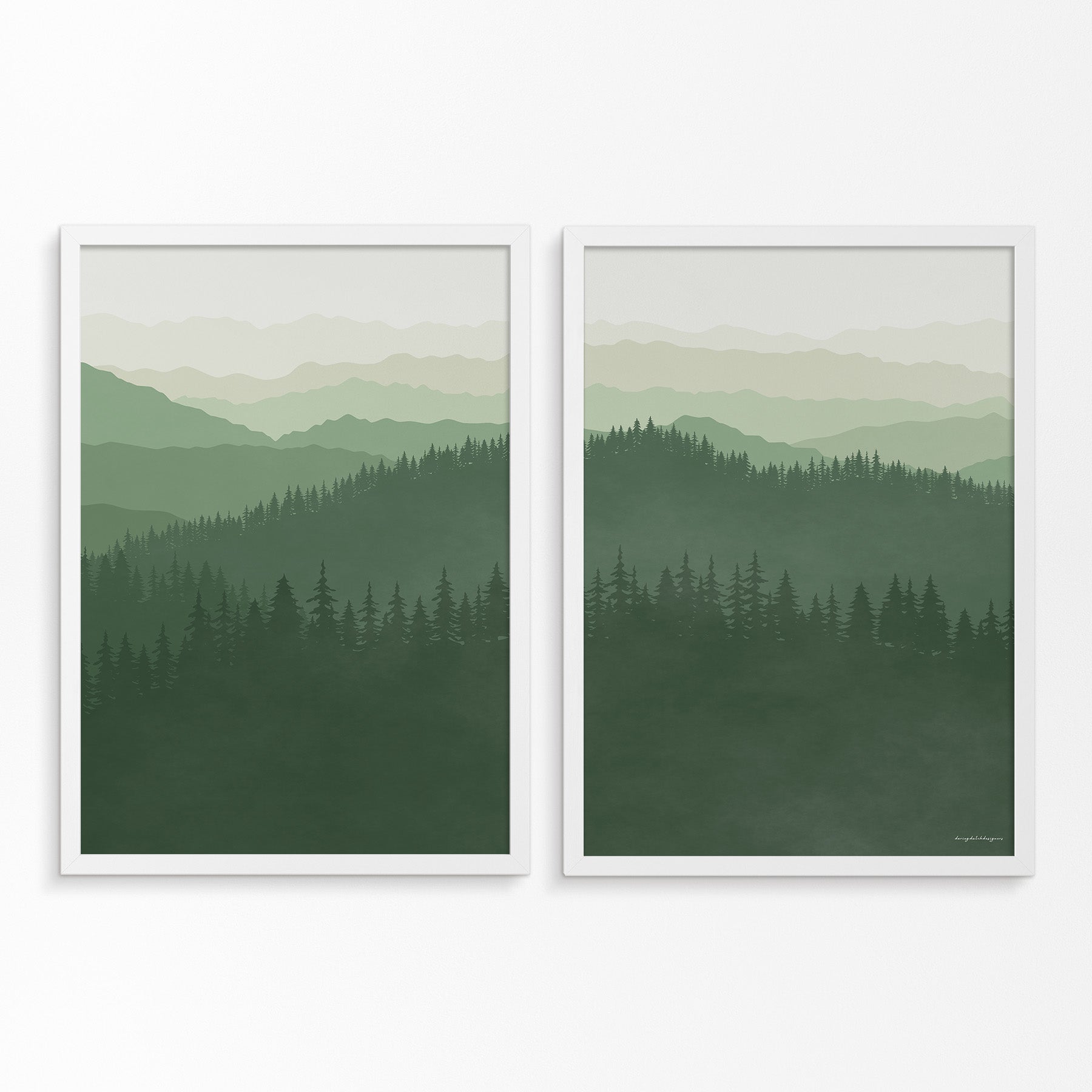 Mistige Bergen Tweeluik Poster – Smoky Mountains