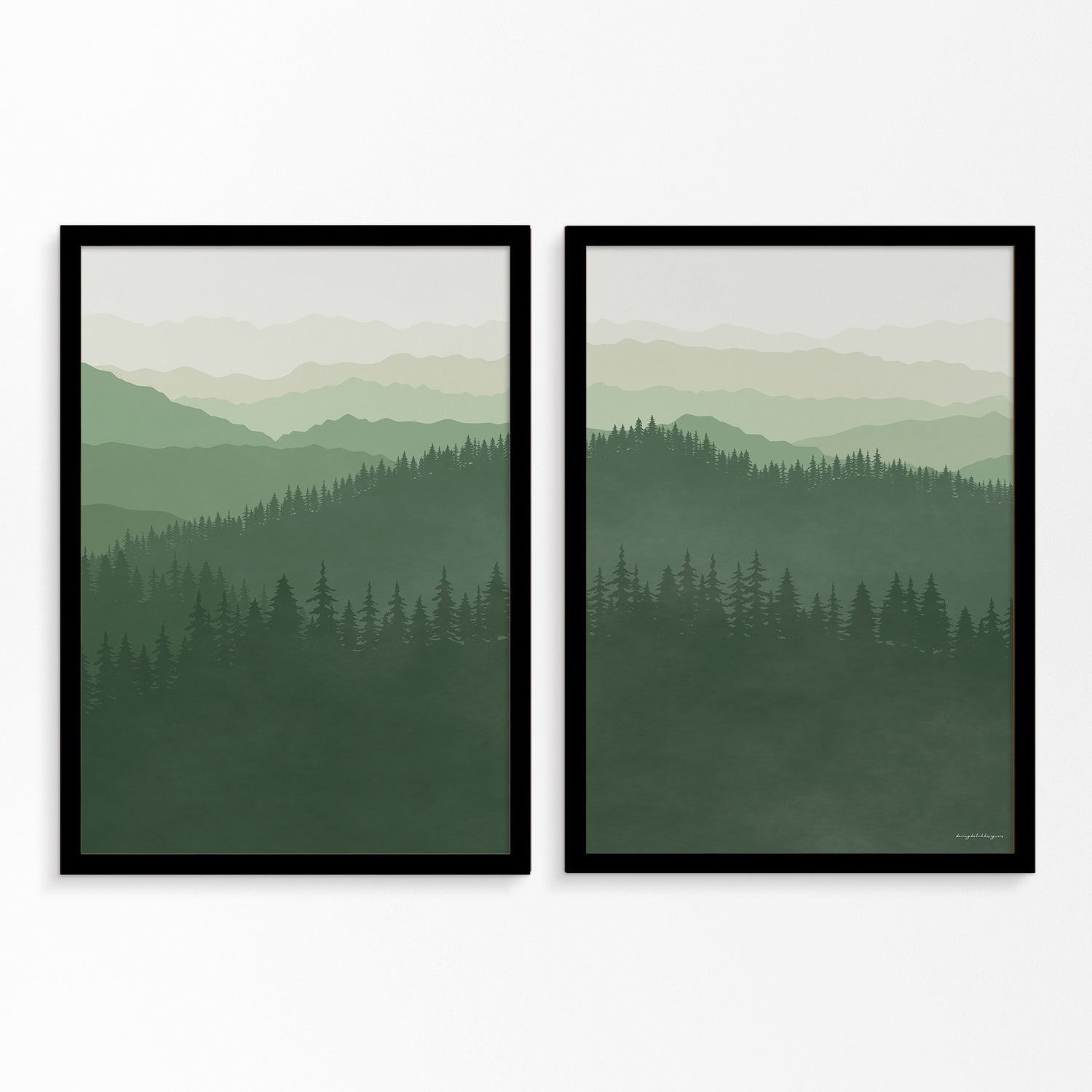 Mistige Bergen Tweeluik Poster – Smoky Mountains