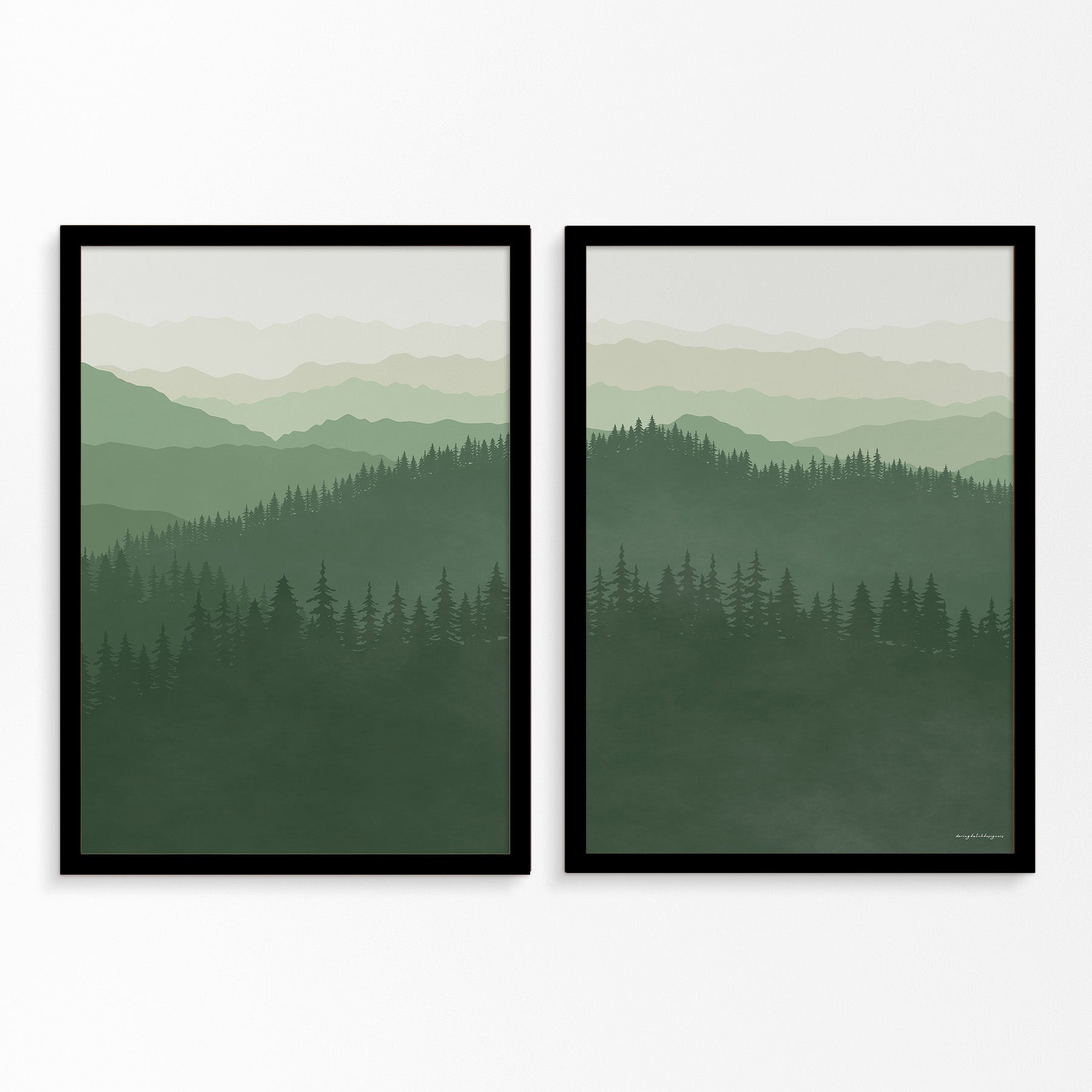 Mistige Bergen Tweeluik Poster – Smoky Mountains