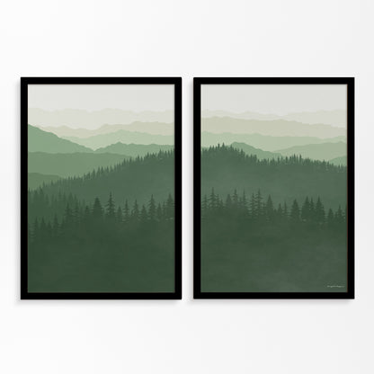 Mistige Bergen Tweeluik Poster – Smoky Mountains