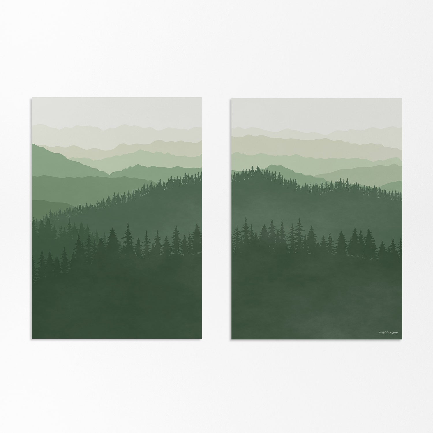 Mistige Bergen Tweeluik Poster – Smoky Mountains