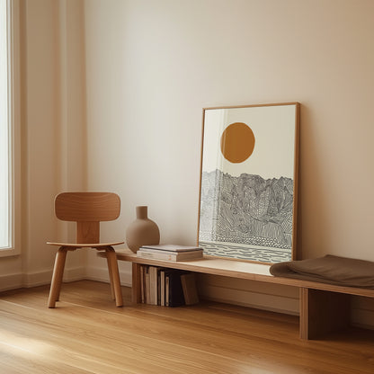 Tropische Pracht: Kauai Hawaii Lijntekening Poster