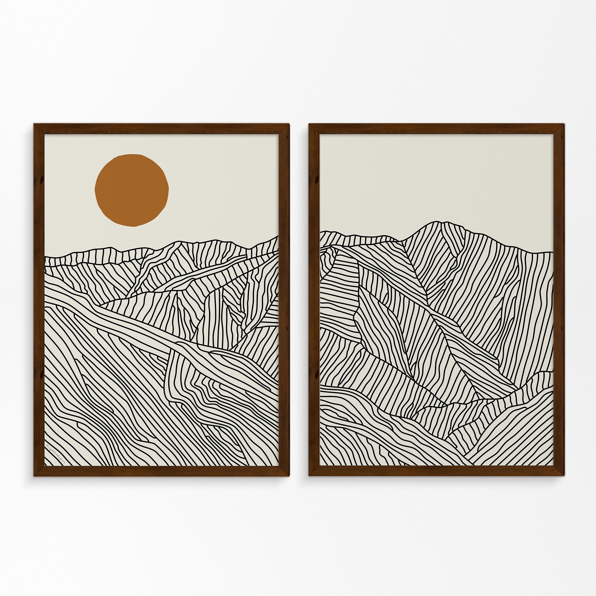 Two Views of the Southern Japanese Alps – Vertical Poster Set