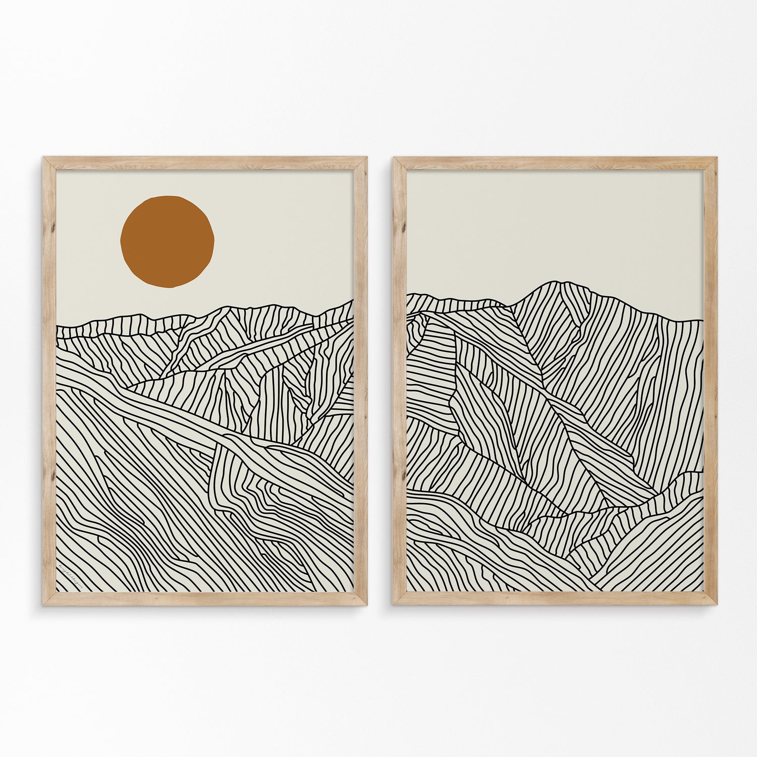 Two Views of the Southern Japanese Alps – Vertical Poster Set
