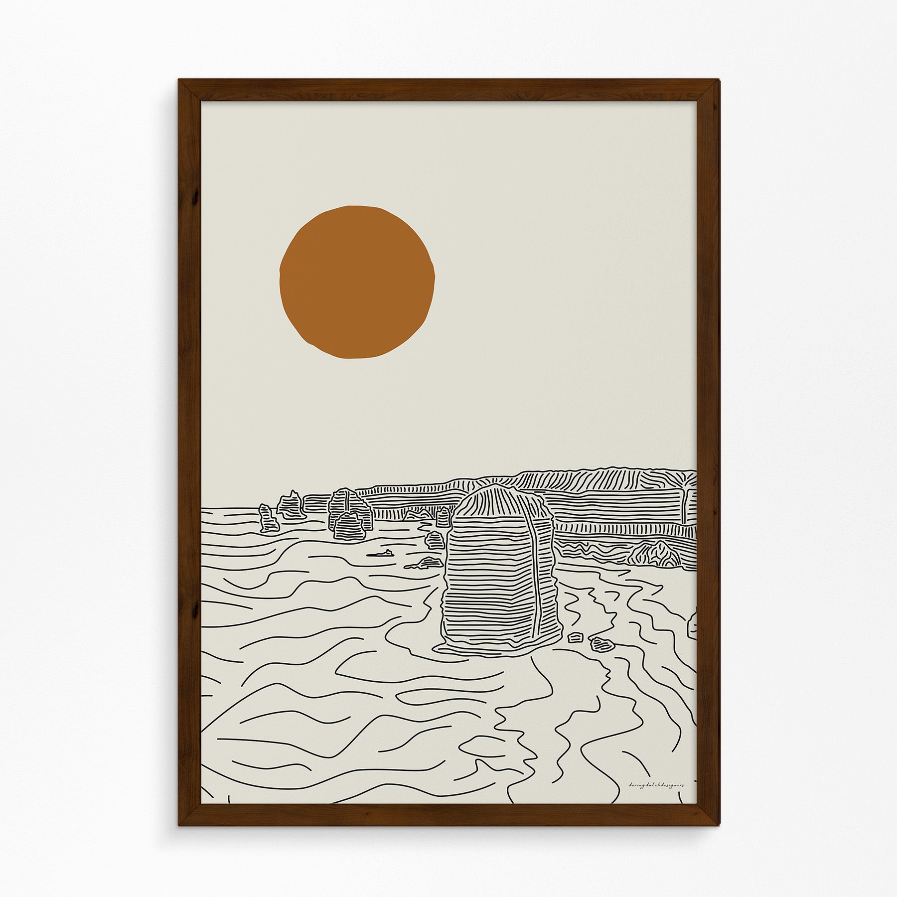 Lijntekening Poster: Een Stukje Great Ocean Road aan je Muur